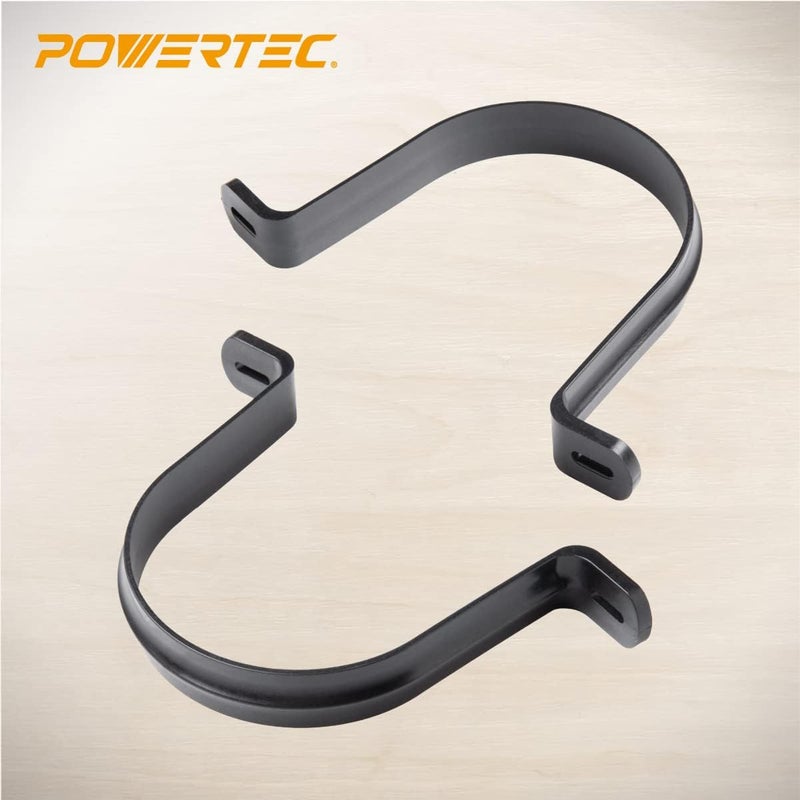 POWERTEC 70343-P2V Hangers for 4" Dust Collection Hose and Pipe, 10 PK, Black - Image 3
